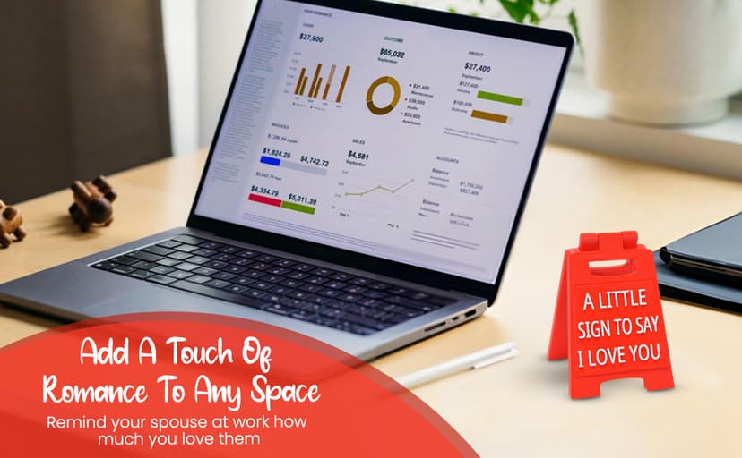 Mini Sign Valentine's Decoration Anniversary Present - Romantic I Love You Sign - Fun Boyfriend - Cute Birthday, Christmas, Wedding Gift for Girlfriend, Wife, Fiancee