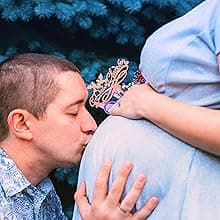 MIXJOY New Expecting Dad First Time Father's Day, Dad Unlocked Keychain with Baby Footprint Charm