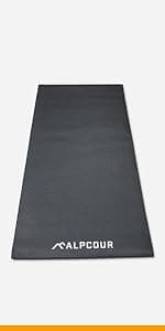 Alpcour Bike Trainer Stand for Indoor Riding – Portable Foldable Magnetic Stainless Steel Indoor Trainer, Noise Reduction, 6 Resistance Settings & Bag – Stationary Exercise for Road & Mountain Bikes