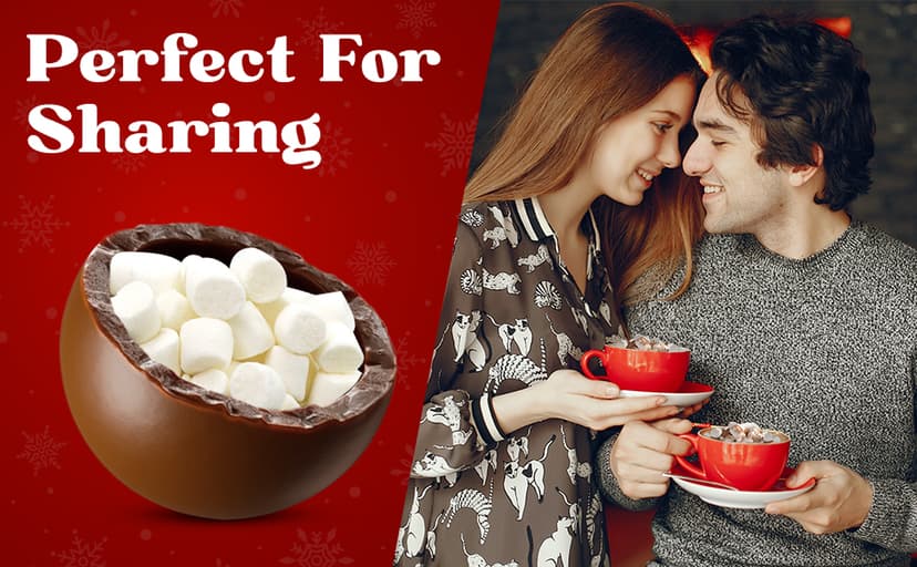 Chocolate Bombs Gift Set - 6 Pack - Cocoa Bombs Premium Hot Chocolate Bomb Filled with Marshmallows and Cocoa Mix - Makes 6 Large Servings - Gift Box.