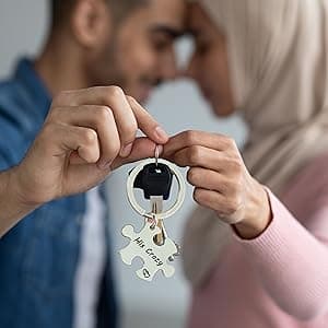 Couple Gifts Keychain My Person Love You Puzzle Piece Heart Keychain His Crazy Her Weirdo Valentines Day Him Boyfriend