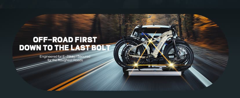 Young Hitch Mount Bike Rack with Ramp, 200 lbs. Capacity for 2 E-Bikes, Fat Tire and Standard, fits Cars, SUVs, RVs, Trailers with 2 Inch Receiver