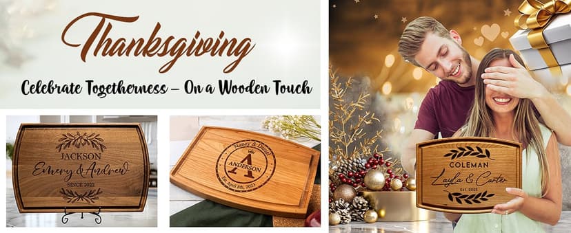 Personalized Christmas Gifts for Women, Customized Gifts for Mom – Custom Cutting Board for Mom or Grandma, Birthday, Christmas Gift Idea from Son, Daughter, Grandkids
