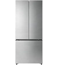 18 Cu.Ft. French Door Refrigerator with Ice Maker, Refrigerator with Freezer Drawer, Frost-Free, UL Certified, French Door Fridge with 3 Smart Cooling Modes