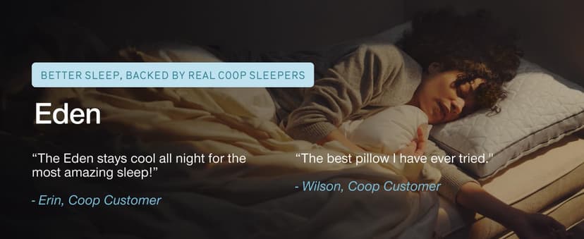 Coop Home Goods Eden Bed Pillow Queen Size for Sleeping on Back, Stomach and Side Sleeper- Medium Soft Memory Foam Cooling Gel - CertiPUR-US/GREENGUARD Gold B01LYU7V4S