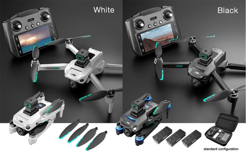 4K GPS Drone with Camera for Adults - 5G Remote Controller with 5.9 Inch Screen,Under 249g,Obstacle Avoidance, 60 Min Flight, Foldable Drone for Adults Beginners.(white)