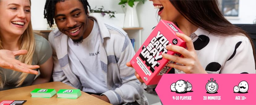 Big Potato You Can't Say UMM: A Party Game for Family and Adults, Fast-Paced Family Word Game, Must Have for Game Night, Bonus Content Included