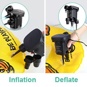 Electric Air Pump - Quick-Fill Portable AC110-120V Pump for Inflatables, Mattresses, Cushions, Pool Floats & More