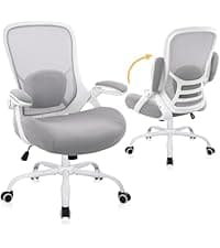 HYLONE Big and Tall 400lbs Heavy Duty Office Chair, 5" Thickened Seat Ergonomic Desk Chair with Adjustable Armrests, Home Office Computer Chairs for Long Hours Mesh Executive Chair(Black)