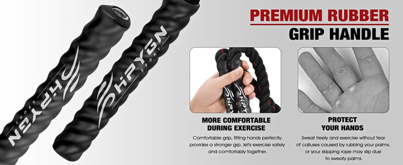 HPYGN Jump Rope, Weighted Jump Rope for Men women, 2.8lb 3.8lb 5lb Heavy Skipping Rope for Exercise, Adult Jumpropes for Home Workout, Improve Strength and Building Muscle,Total Body Workout Equipment