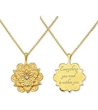 HOPE LOVE SHINE New Beginnings Rainbow Moonstone Sterling Silver Necklace for Women