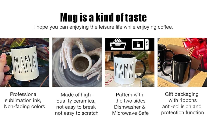 VLUG Promoted to Mom Again Mug, New Mom to Be Again Gifts, Mama of Two Kids Mug, Pregnancy Announcement Gift for 2026 Mother, New Great Mamas Mugs, Baby Shower Mothers Day Gifts