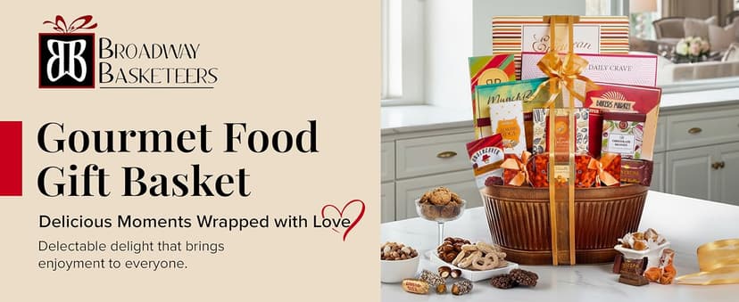 Broadway Basketeers Birthday Gift Basket – Gourmet Snacks & Sweet Treat Box with Cookies, Candy, Chocolates & more - Food Gift Basket for Women, Men & Families - Happy Birthday Surprise Box, Kosher