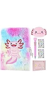 Cat Diary with Lock, Gift for 6 7 8 Year Old Girl, Secret Diary Journal Notebook with Coin Purse, Multicolored Pen, Post-it Note, Stickers, Practical Gift for Birthday (A Happy Cat)