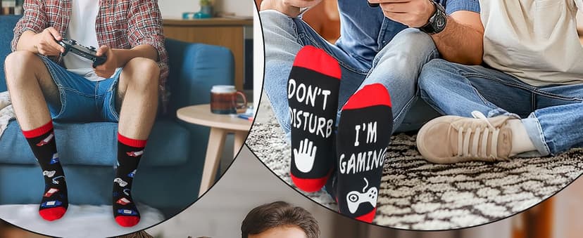Do Not Disturb I'm Gaming Socks,Men Gifts for Men Teen Boys Dad Him Son Fathers,Valentines Christmas Stocking Stuffers