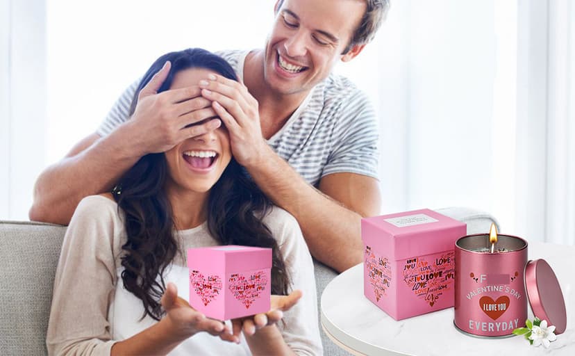 Valentines Galentines Day Gifts for Her Birthday Gifts for Women Friend Wife Girlfriend Girls Romantic Naughty Gift for Her Tin Soy Candles Unique Ideas 9oz Scented Candles