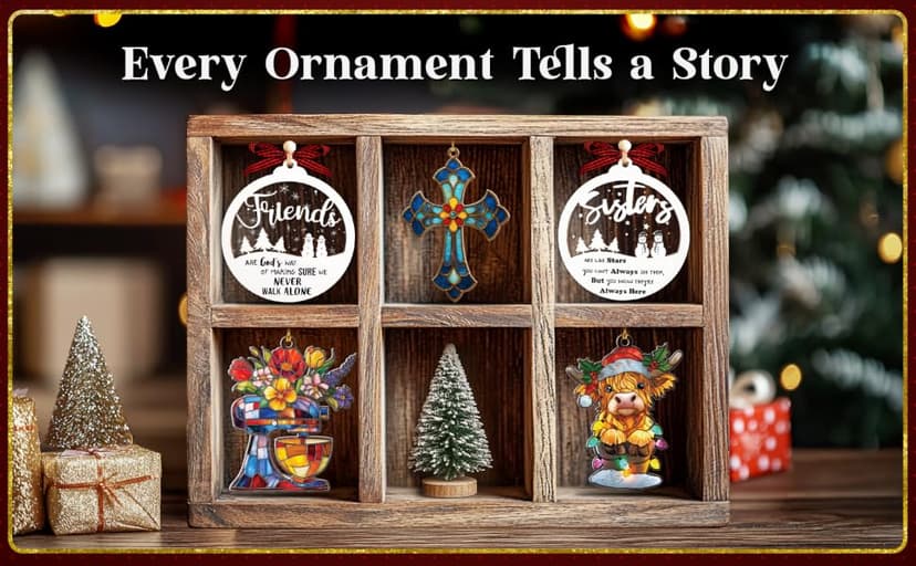 2 Layered Friendship Ornament For Women Friends, Christmas Ornaments 2026, Frienship Gifts Friendship Ornament, Christmas Friends Gift for Women B0DH4V9P1K
