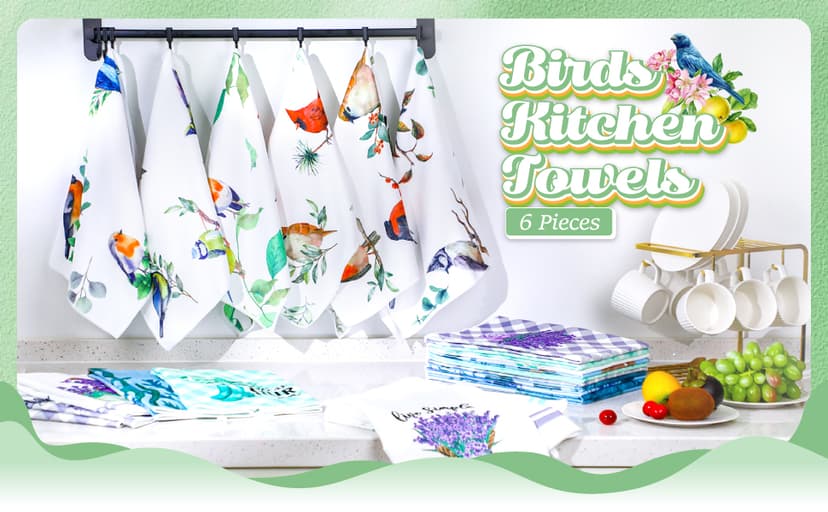 Bonfire Tent Car Tea Towels 24 x 16 Inches with Funny Sayings Novelty Gifts for Rv Campers Camping Accessories Boyiee Set of 6 Camping Kitchen Towels White Absorbent Dishcloth Gifts B0C49SFWRR