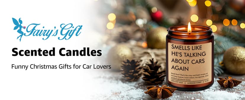 Car Lover Gifts for Men - Funny Christmas, Man Cave Decor, Garage, Birthday Ideas for Auto Mechanic Dad Husband Boyfriend Him Fairy's Gift Candle, Car Guy Gifts, Car Enthusiast Stuff, Automotive Gifts B0GWHQ4FHK