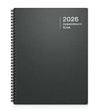 Dunwell 2026 Planner Book 8.5x11, Weekly Monthly Calendar, Jan to Dec, Large Daily Organizer with Laminated Tabs, Bookmark, Notes Section & Stickers