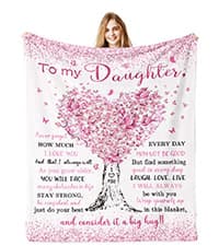 Daughter in Law Christmas Birthday Gifts from Mother Father in Law, Daughter in Law Gifts for Mothers Day Wedding Day Daughter in Law Gifts, Gifts for Daughter in Law Blanket 60"x50" B0CF9GRYX7