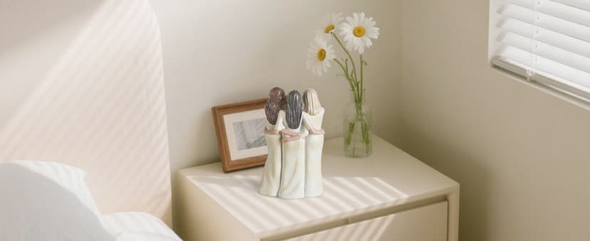 Storieme Storieme Friend Birthday Gifts for Women: Unique 3 Sisters Friendship Resin Figurines Statue - Sister Gift from Sisters - Special Christmas Friendship Day Present for Besties Female