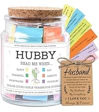 NewEleven Christmas Gifts For Mom, Mom Gifts From Daughters Son on Mother Birthday, Bible Jar, Christian Gift for Wife, Thank You Gift Decorative Inspirational Scripture Jar with 92 Bible Verses