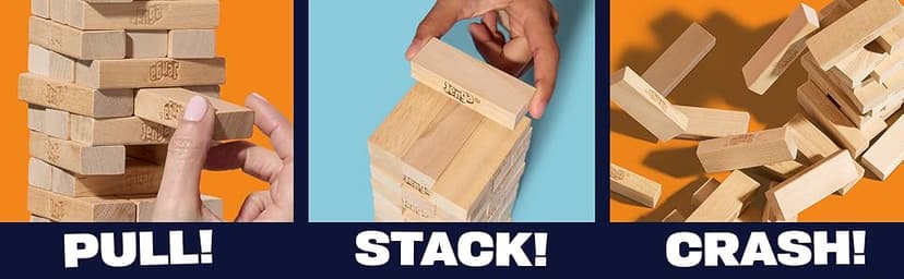 Official Hasbro Games Jenga Game | Digital Die for 6 More Ways to Play | Original Wood Block Game | Stacking Tower | Ages 6+ | 1+ Players | Party Games