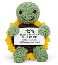 Mom Birthday Gifts, Mother Daughter Gift, Positive Crochet, Handmade Keepsake, Soft Yarn Texture, Cute Tulip Decor OASSIE Mom Gifts from Daughters Sons - Emotional Support Crochet Tulip