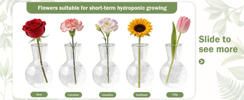 XXXFLOWER Plant Terrarium with Wooden Stand, Air Planter Bulb Glass Vase Metal Swivel Holder Retro Tabletop for Hydroponics Home Garden Office Decoration - 3 Bulb Vase