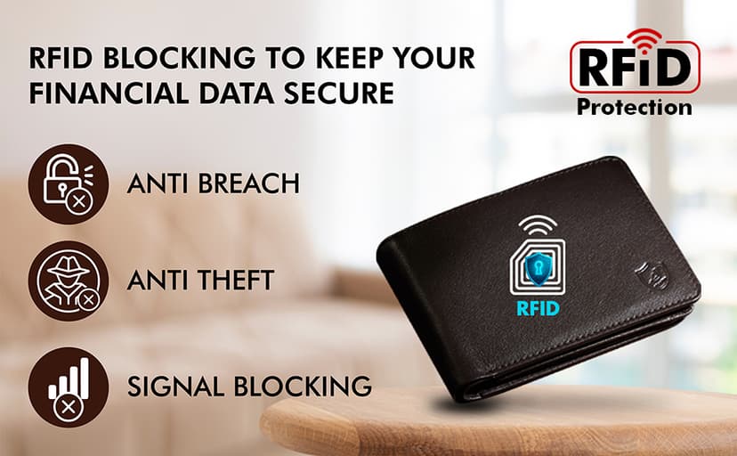 Cochoa Mens Wallet Real Leather Bifold RFID Blocking High Capacity Card Case with 2 ID Window in Gift Box (Crazy Horse, Moss)