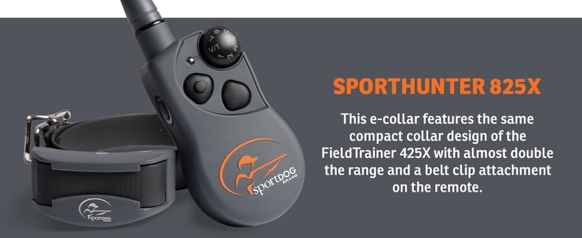 SportDOG SportHunter 825X Remote Dog Training Collar - 1/2 Mile Range, 21 Static Levels, Tone & Vibration, No-Look Dial, DryTek Waterproof, Up to 70 Hrs Battery Life, Expandable to 3 Dogs