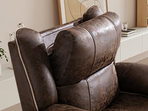 Bonzy Home Power Lift Recliner Chair for Elderly with Massage and Heating, Dual Motor Faux Leather Lift Chair with Spacious Seat, 2 Cup Holders, Adjustable Headrest (Grey Brown)
