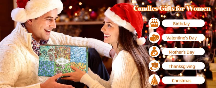 Scented Candles Gifts for Women, 12 Pack Natural Soy Candles for Home Scented, Aromatherapy Candle Set Gift for Women, Men, Friends Birthday, Anniversary
