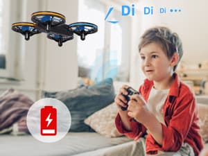 Drones - RC Drone with Auto Hovering and Headless Mode, Quadcopter with LED Light, Propeller Full Protect, 3D Flips, 3 Batteries, Remote Control, Best Gifts