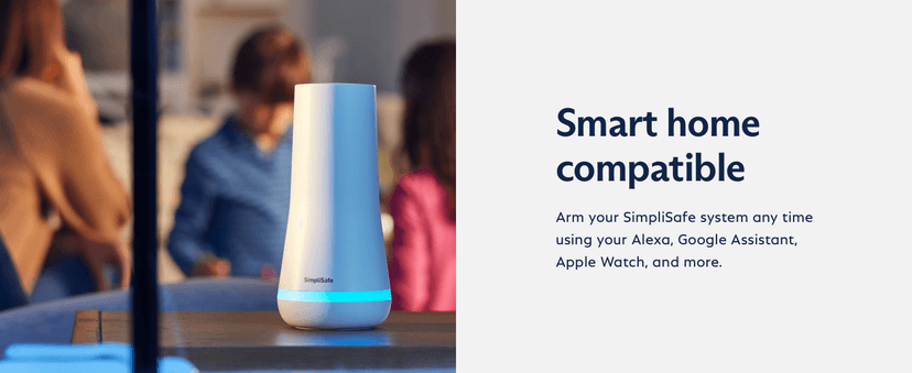 SimpliSafe 8 Piece Wireless Home Security System - Optional 24/7 Professional Monitoring - No Contract - Compatible with Alexa and Google Assistant , White