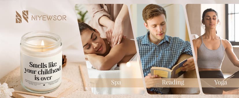 Niyewsor 18th Birthday Gifts for Girls Boys, Eighteen Birthday Candle, 2007 18th Birthday Decorations for Girls Boys, 18 21 Year Old Bday Gifts for Daughter, Son, Sister, Niece, Handmade, 7oz