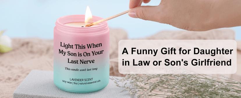 LEADO Candle, Daughter in Law Gifts - Funny Wedding, Birthday, Christmas Gifts for Daughter in Law, Sons Girlfriend, Future Adult DIL - DIL Presents from Mother, MIL, Mom - Bride, Bridal Shower Ideas
