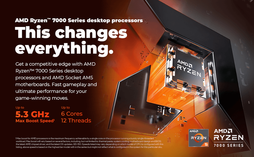 CYBERPOWERPC Gamer Master Gaming PC, AMD Ryzen 5 7600 3.8GHz, GeForce RTX 4060 8GB, 16GB DDR5, 500GB NVMe SSD, Wi-Fi Ready & Windows 11 Home (GMA2700A)