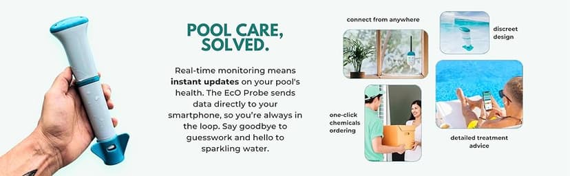 iopool Smart Water Monitor - Works for Chlorine & Bromine Pools, Hot Tubs, & Swim Spas - Gives Precise Dosage recommendations.