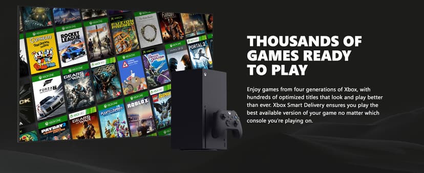 Xbox Series X - Gaming Console - 1TB SSD - Includes Wireless Controller - 4K Gaming - 120FPS - Carbon Black