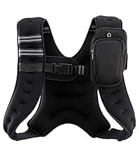 ZELUS Weighted Vest, 6lb/8lb/12lb/16lb/20lb/25lb/30lb Weight Vest with Reflective Stripe for Workout, Strength Training, Running, Fitness, Muscle Building, Weight Loss, Weightlifting