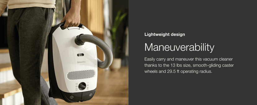 Miele Classic C1 Turbo Team Bagged Canister Vacuum, Tech Blue - Portable, Household