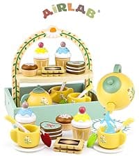 Wooden Play Food Toy Sets for Kids Kitchen Accessories Age 3 4 5 6 Wood Educational Toys Tea Sets for 3-5 Girl Birthday Gift 3 Year Old Princess Party B0CQ2PFTXC