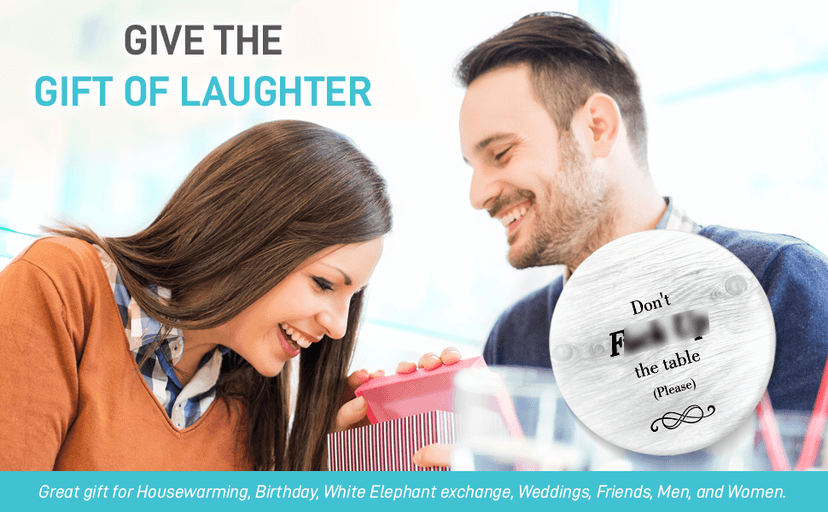 Funny Coasters - Perfect White Elephant Gifts - Unique Gifts for Women Men - Cool Friend Gifts - Secret Santa Gifts - Gag Gifts - Couples Gifts - Funny Housewarming Gifts - Birthday