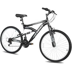 WEIZE Mountain Bike, 26/27.5 inch Outdoor Cycling Bike,18-Speed/High-Carbon Steel/Dual Full Suspension, Adjustable Ergonomic Seat for Men Women Adult, MTB Bicycle with Suspension Fork,Sleek Colors