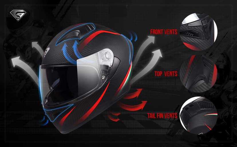 KYPARA Full Face Motorcycle Helmet with Internal Tinted Visor & DOT Approved for Moped ATV Cruiser Scooter (Matt Black, Large)