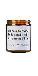 Soy Wax Lavender Candles - Retirement & Going Away Gifts for Women & Men, Funny & Farewell Gifts for Coworkers, Birthday Candles Included