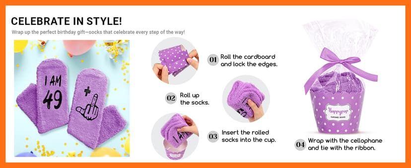 HAPPYPOP 50th Birthday Gifts Ideas - Socks for Turning 50 Year Old Friends Him Her Women Man