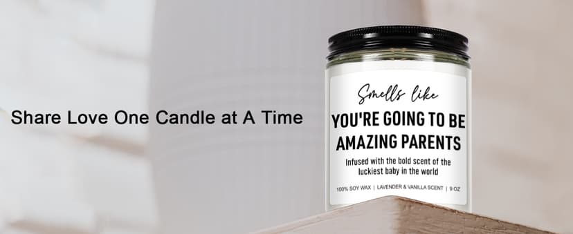 Cute Candle, New Parents Gifts for Couples, New Mom & Dad - Funny Christmas, Pregnancy, Gender Reveal Gifts for Parents to Be, Expecting Mom, 1st Time Mommy to Be, New Dad - 9 oz